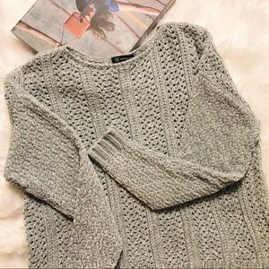 INC Light Green Chenille Spring Sweater